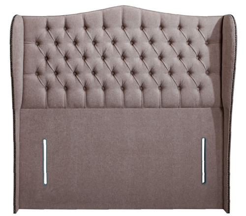 Classic Oakmere 54" Winged Headboard – Deep Buttoned Grandeur with Curved Elegance